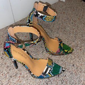 Snake skin Multi-Colored High Heel